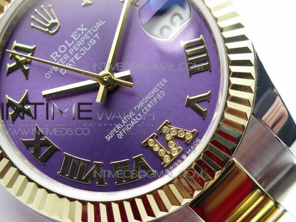 Datejust 31mm 278273 SS/YG BP Best Edition Purple Roman Markers Dial on SS/YG Oyster Bracelet - Image 5