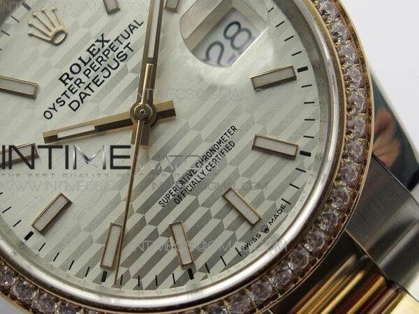 DateJust 36 SS/RG 126281 BP 1:1 Best Edition Silver Dial on Oyster Bracelet - Image 5
