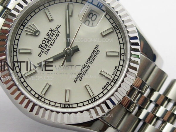 DateJust 31mm 178271 SS APSF Best Edition White Dial Sticks Markers on Jubilee Bracelet A2824 - Image 5