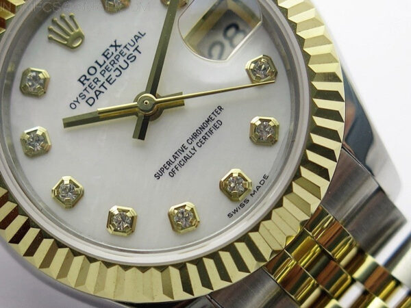 Datejust 28mm 279173 SS/YG BP Best Edition White MOP Crystals Markers Dial on SS/YG Jubilee Bracelet ETA2671 - Image 5