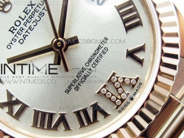 Datejust 31mm 278275 RG BP Best Edition Silver Roman Markers Dial @6 Dia on RG President Bracelet - Image 5
