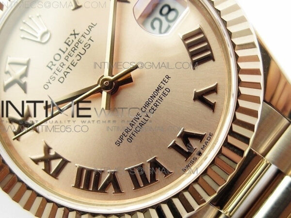 Datejust 31mm 278275 RG BP Best Edition RG Roman Markers Dial on RG President Bracelet - Image 4