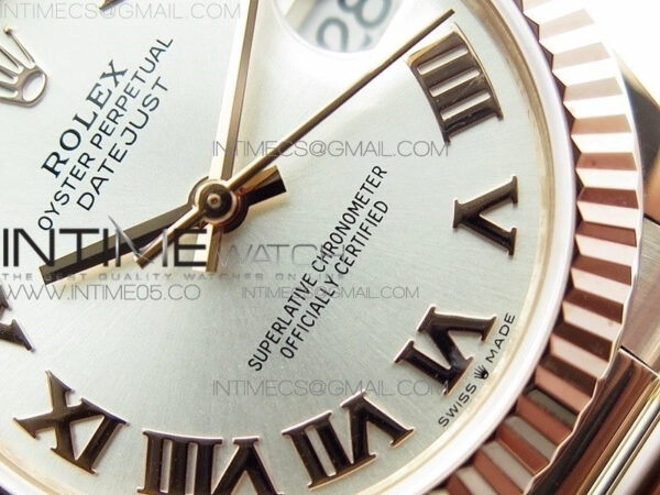 Datejust 31mm 278275 RG BP Best Edition Silver Roman Markers Dial on RG President Bracelet - Image 5