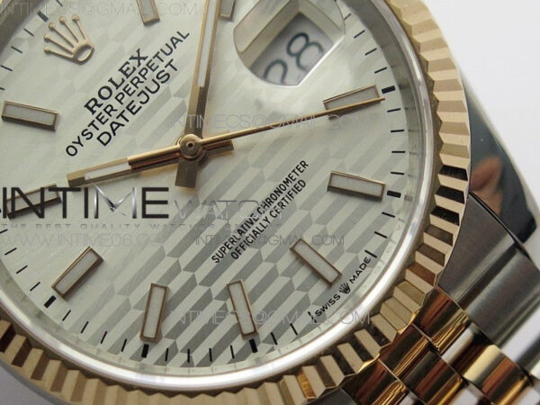 DateJust 36 SS/RG 126231 BP 1:1 Best Edition Silevr Dial on Oyster Bracelet - Image 5
