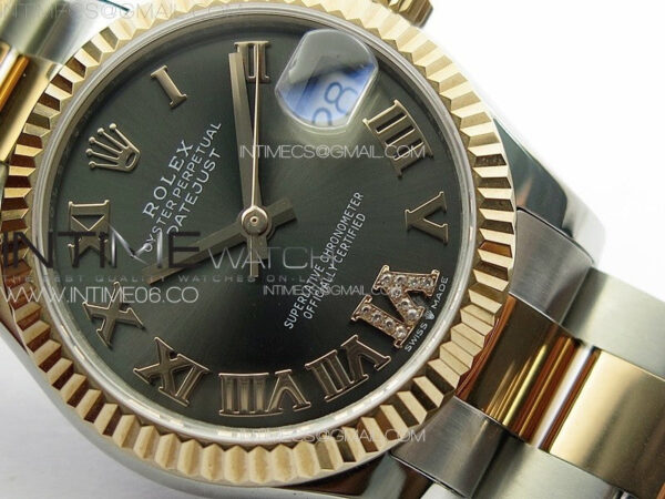 DateJust 31mm 178271 SS/RG APSF Best Edition Gray Dial Roman Markers on Oyster Bracelet A2824 - Image 5