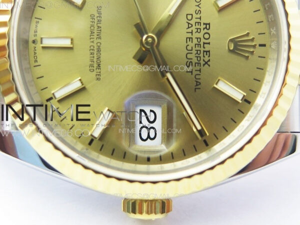 DateJust 36 904L SS/YG 126233 VSF 1:1 Best Edition Gold Stick Dial on Jubilee Bracelet VS3235 - Image 5