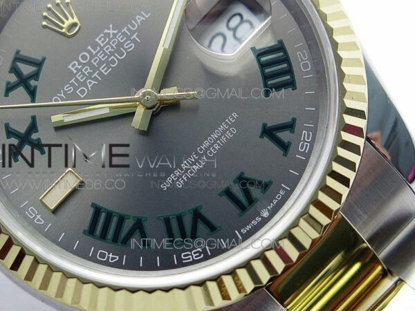 DateJust 36 SS/YG 126233 JDF 1:1 Best Edition Gray Dial on Oyster Bracelet - Image 4