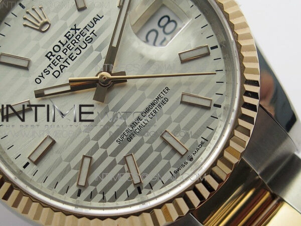 DateJust 36 SS/RG 126231 BP 1:1 Best Edition Silver Dial on Oyster Bracelet - Image 5