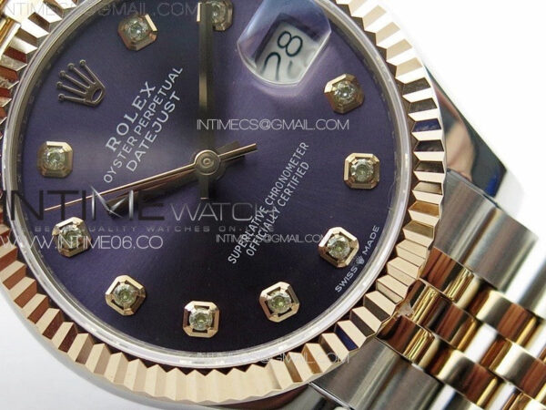 DateJust 31mm 178271 SS/RG APSF Best Edition Blue Dial Crystal Markers on Jubilee Bracelet A2824 - Image 5