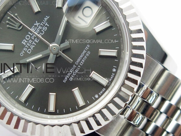 Datejust 28mm 279179 SS APSF Best Edition Gray Dial Sticks Markers on SS Jubilee Bracelet NH05 - Image 5