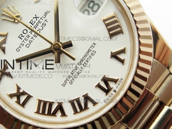 Datejust 31mm 278275 RG BP Best Edition White Roman Markers Dial on RG President Bracelet - Image 5