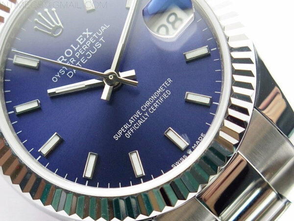 Datejust 31mm 278273 SS BP Best Edition Blue Stick Markers Dial on Oyster Bracelet - Image 4
