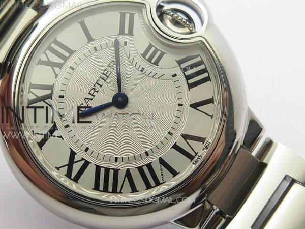 Ballon Bleu 33mm SS V20F 1:1 Best Edition White Textured Dial on SS Bracelet Gen Cal.157 Quartz - Image 6