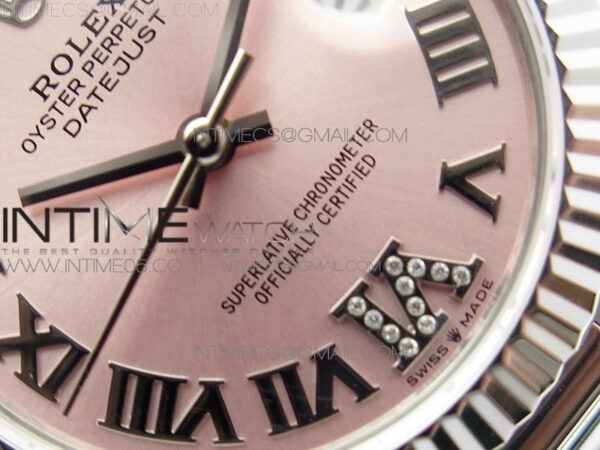 Datejust 31mm 278275 SS BP Best Edition Pink Roman Markers Dial(@6 Crystal Makrer) on SS President Bracelet - Image 5