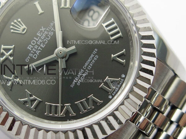 Datejust 28mm 279179 SS APSF Best Edition Gray Dial Roman Markers on SS Jubilee Bracelet NH05 - Image 5