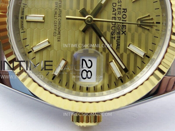 DateJust 36 SS 126233 904L SS/YG VSF 1:1 Best Edition Gold Fluted Dial Sticks Markers on Jubilee Bracelet VS3235 - Image 5