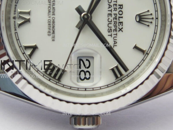 DateJust 36 SS 126234 VSF 1:1 Best Edition 904L Steel White Dial Roman Markers on Jubilee Bracelet VS3235 - Image 4