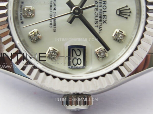 Datejust 28mm 279179 SS APSF Best Edition White MOP Dial Crystals Markers on SS Jubilee Bracelet NH05 - Image 6