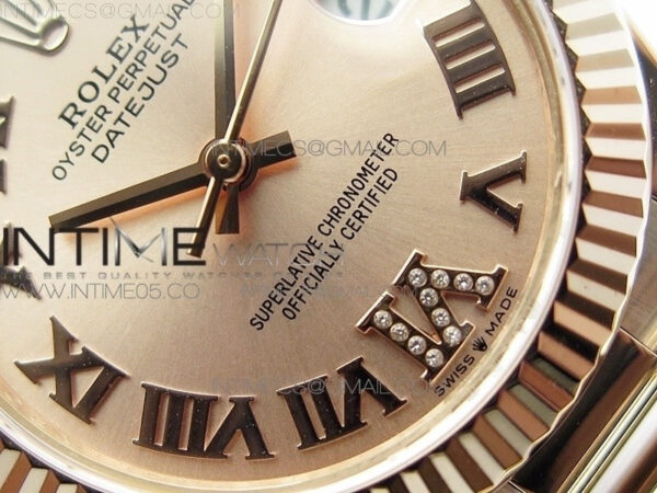 Datejust 31mm 278275 RG BP Best Edition RG Roman Markers Dial @6 Dia on RG President Bracelet - Image 5