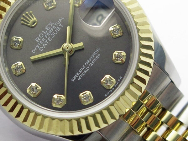 Datejust 28mm 279173 SS/YG BP Best Edition Gray Crystals Markers Dial on SS/YG Jubilee Bracelet ETA2671 - Image 5