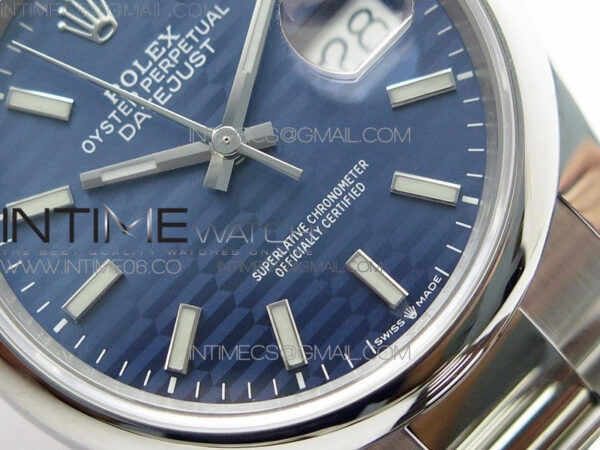 DateJust 36 SS 126200 BP 1:1 Best Edition New Blue Dial on Oyster Bracelet - Image 5