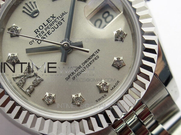 Datejust 28mm 279174 SS BP Best Edition Silver Star Crystal Markers Dial on SS Jubilee Bracelet ETA2671 - Image 5