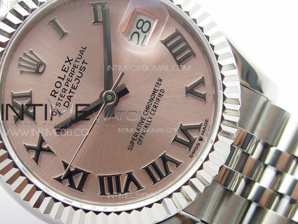DateJust 31mm 178271 SS APSF Best Edition Pink Dial Roman Markers on Jubilee Bracelet A2824 - Image 5