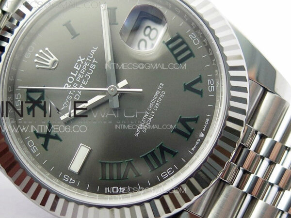 DateJust 41 126334 Clean 1:1 Best Edition 904L Steel Gray Roman Dial on Jubilee Bracelet VR3235 - Image 5