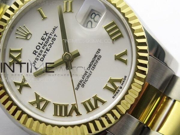 DateJust 31mm 178271 SS/YG APSF Best Edition White Dial Roman Markers on Oyster Bracelet A2824 - Image 5