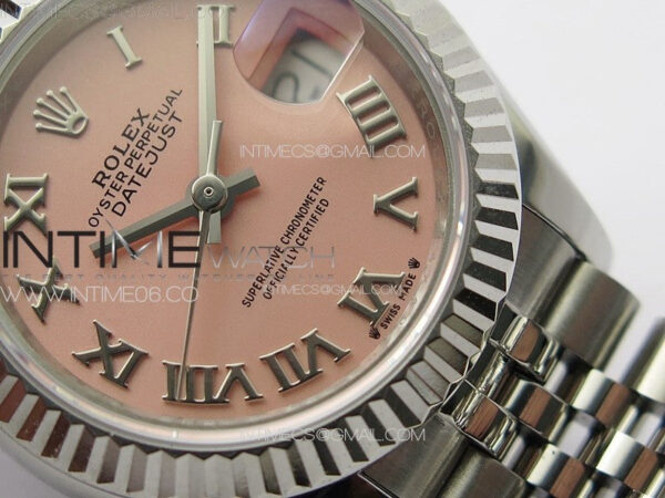 Datejust 28mm 279179 SS APSF Best Edition Pink Dial Roman Markers on SS Jubilee Bracelet NH05 - Image 5