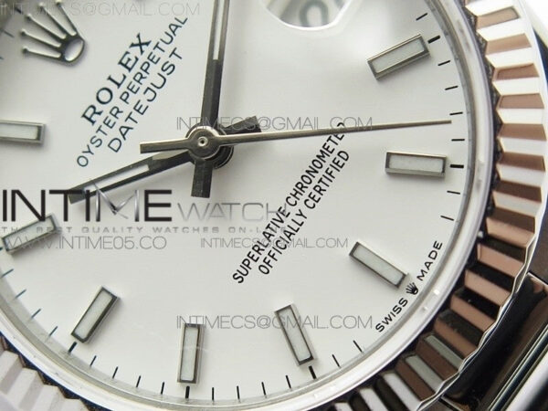 Datejust 31mm 278275 SS BP Best Edition White Stick Markers Dial on SS President Bracelet - Image 4