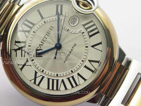 Ballon Bleu 42mm SS/RG K3F 1:1 Best Edition White Texture Dial on SS Bracelet A2824 - Image 5
