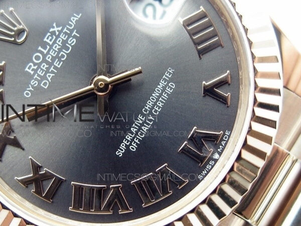 Datejust 31mm 278275 RG BP Best Edition Gray Roman Markers Dial on RG President Bracelet - Image 5