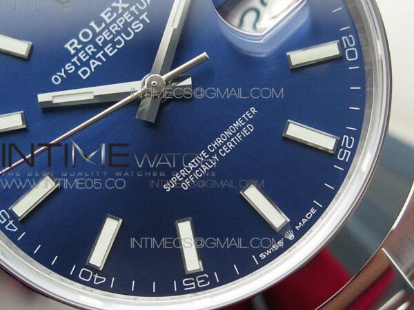 DateJust 41 126300 904L SS VSF 1:1 Best Edition Blue Dial on Oyster Bracelet VS3235 - Image 5