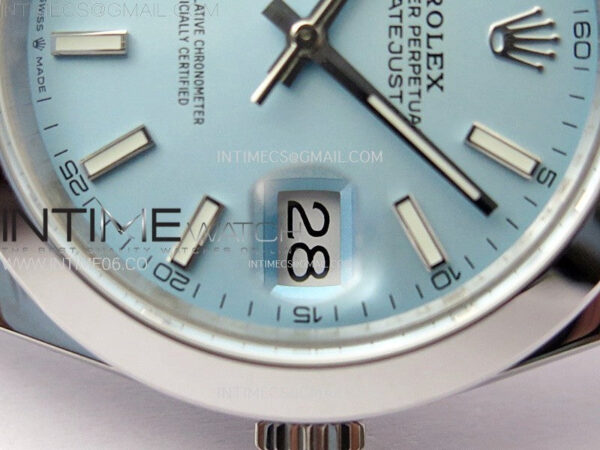 DateJust 41 126300 SS BP 1:1 Best Edition Ice Blue Dial on Oyster Bracelet - Image 5