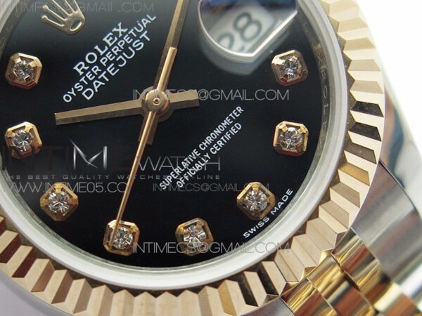 Datejust 28mm 279173 SS/RG BP Best Edition Black Crystal Markers Dial on SS/RG Jubilee Bracelet ETA2671 - Image 5