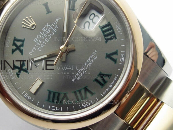 DateJust 36 SS/RG 126201 BP 1:1 Best Edition Gray Dial on Oyster Bracelet - Image 5