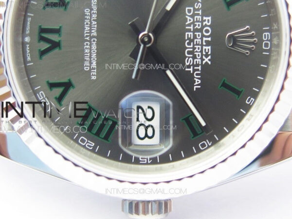 DateJust 36 SS 126234 VSF 1:1 Best Edition 904L Steel Gray Dial Roman Markers on Jubilee Bracelet VS3235 - Image 4