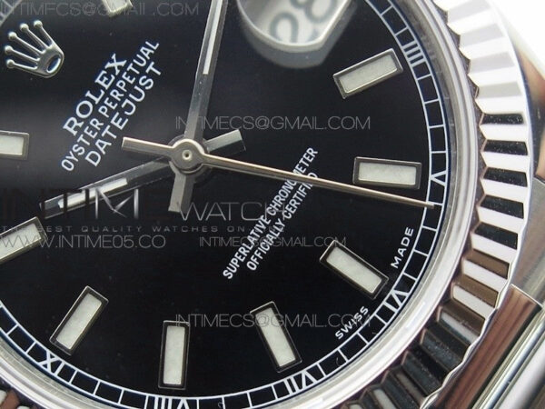 Datejust 31mm 278275 SS BP Best Edition Black Stick Markers Dial on SS President Bracelet - Image 3