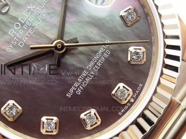 Datejust 31mm 278275 RG BP Best Edition MOP Gray Crystal Markers Dial on RG President Bracelet - Image 6