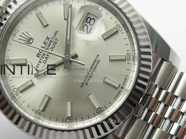 DateJust 41 126334 Clean 1:1 Best Edition 904L Steel Silver Stick Dial on Jubilee Bracelet VR3235 - Image 5