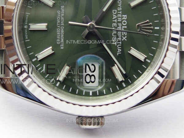 DateJust 36 SS 126234 VSF 1:1 Best Edition 904L Steel Green Leaf Dial on Jubilee Bracelet VS3235 - Image 5