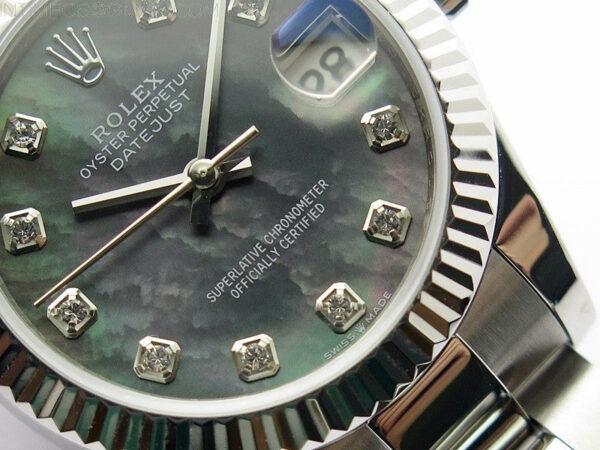 Datejust 31mm 278273 SS BP Best Edition Black MOP Crystal Markers Dial on Oyster Bracelet - Image 5