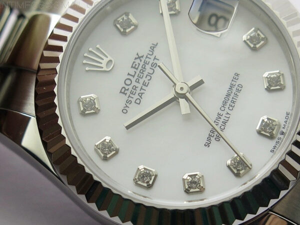 Datejust 31mm 278273 SS BP Best Edition White MOP Crystal Markers Dial on Oyster Bracelet - Image 6