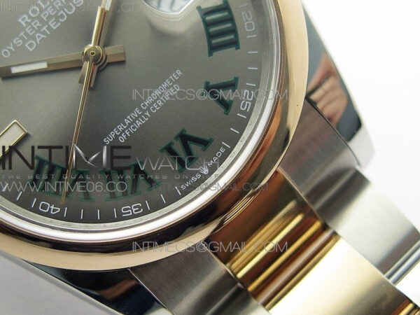 DateJust 36 SS/RG 126201 BP 1:1 Best Edition Gray Dial on Oyster Bracelet - Image 6