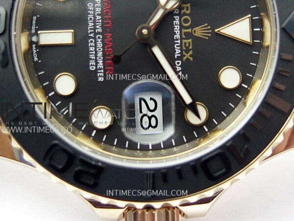 Yacht-Master 126655 Weight RG/Tungsten Gold ARF 1:1 Best Edition Black Ceramic Bezel on Oysterflex Rubber Strap VS3235 - Image 6