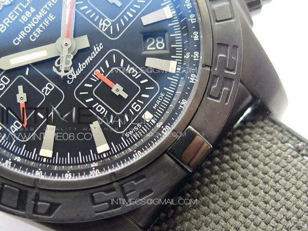 CHRONOMAT 44MM BLACKSTEEL V9F 1:1 SPECIAL EDITION BLACK DIAL ON BLACK RUBBER STRAP - Image 6