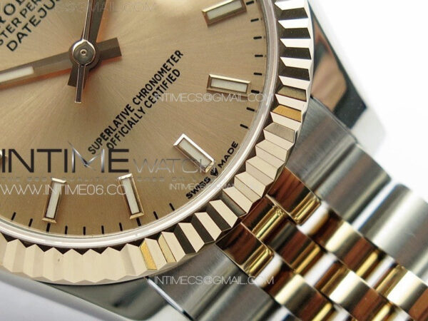 DateJust 31mm 178271 SS/RG APSF Best Edition RG Dial Sticks Markers on Jubilee Bracelet A2824 - Image 5
