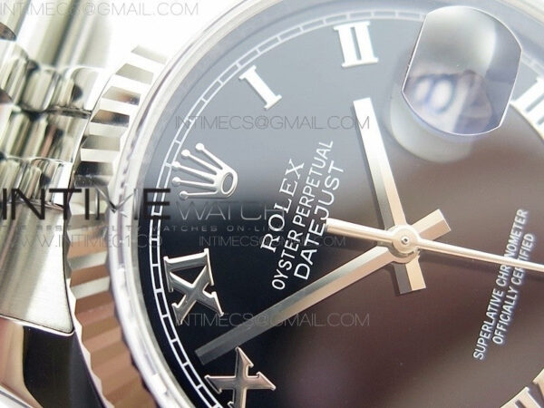 DateJust 36 SS 116234 ARF 1:1 Best Edition Black Dial Roman Markers on SS Jubilee Bracelet SH3135 - Image 6