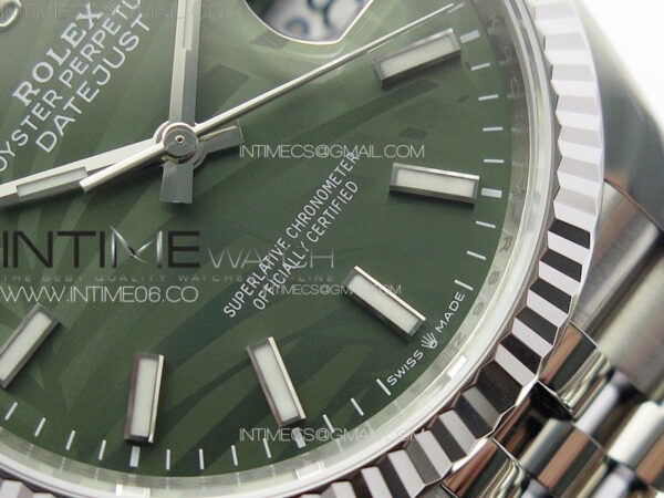 DateJust 36 SS 126234 VSF 1:1 Best Edition 904L Steel Green Leaf Dial on Jubilee Bracelet VS3235 - Image 6